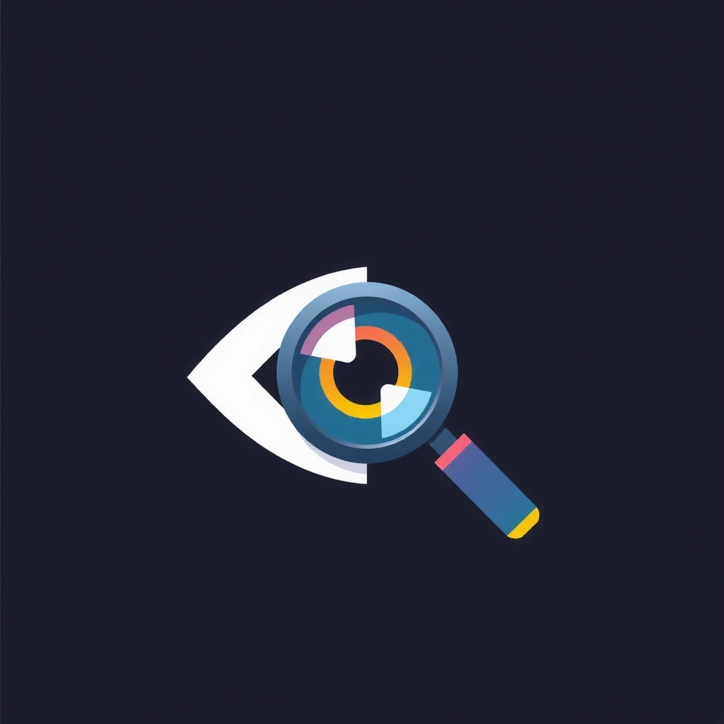 An eye icon with a magnifying glass, representing targeting and advertising.